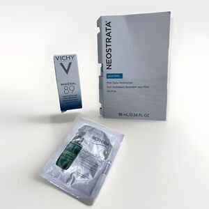 Samples Set-Neostrata daily moisturizer,Vichy daily booster, Biotherm glow serum